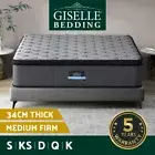 Giselle Mattress Pocket Spring 34cm Euro Top Latex Foam King Queen Double Single