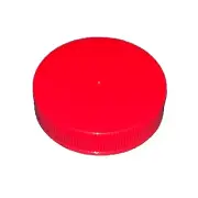 2000 Red Plastic Caps per box - 45/400 - Fine Ribbed - Heat Seal/Foam Liner