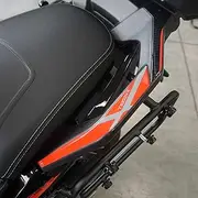 labelbike - 3D Stickers Motorcycle Handles with Top Box Decorations and Resin Protections Compatible with Morbidelli T1002VX 2025 - Color Red Carbon Gray