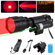 Combo Green/RED Laser Sight & LED Flashlight Picatinny Rail For Rifle