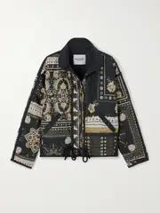 [Marant Étoile] Marant Étoile - Granger Padded Printed Shell Jacket - Black - FR 36 FR 36 Black