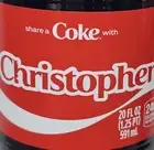 Share A Coke with Christopher 2025 Personalized Gift Coca Cola Bottle 20oz