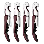 4Pcs 5" Wine Openers Waiter Corkscrew Red Wine Bottle Opener, Burgundy
