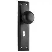 Richmond Knob Lock Set Silver Stamped Brass