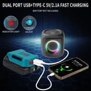 5-Pack Portable Power Source USB Charger Adapter for Makita LXT Battery Holders