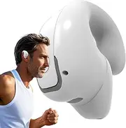 Open Ear Earbuds, Bone Conduction Headphones Clip, Touch Control Waterproof Wireless Earbuds, Secure Fit for Sports, Running, Workout, Video and Camping,