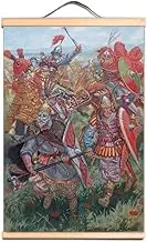 Knights Templar Armor Warrior Posters and Prints Wall Art Home Wall Hanging Decor Flag - Christian Crusader Tapestry Nordic Canvas Wood Scroll Painting Wall Banner A0