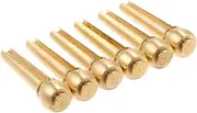 YaSao 6pcs Metal Acoustic Guitar Bridge Pins Brass Guitar Strings Fixed Cone String Pins String Nails