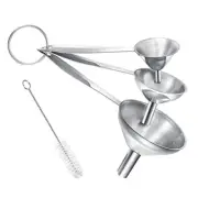 3 Pack Small Stainless Steel Funnels for Filling Bottles Essential Oil Spices