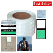 High Visibility 3" x 10ft Reflective Tape - Glow in the Dark Adhesive for Safety