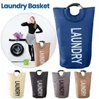 40L Foldable Fabric Laundry Basket Collapsible Clothes Washing Bin Bag