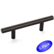 *5 Pack* Cosmas Cabinet Hardware Oil Rubbed Bronze Euro Bar Pull #305-96ORB