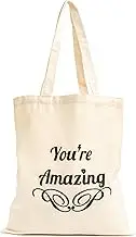 PHOENA Organic Cotton Canvas Tote for Shopping, Groceries, Travel - Eco-Friendly Sustainable Shoulder Bag - Multipurpose Small Size