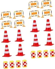 Generic Boys and Girls Simulation Roadblocks Toys 24pcs Mini Road Cone Toy for Boys and Girls