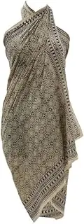 [Magic bedding] Indain Hand block printed Sarong 100% Cotton Sarong Beach Pareo Womens Beach Sarong Oragnic cotton sarong Cover up Swimwear Wrap, Multi Color