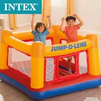 在飛比找露天拍賣優惠-INTEX 48260 方形彈跳池跳跳床蹦蹦床跳跳樂玩具充氣