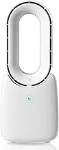 Three Air Volume Design Tower Fan, Portable Lightweight Small Desk Fan, USB Rechargeable Quiet Bladeless Fan, White