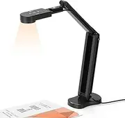 Visualiser Classroom, USB Document Camera for teaching 4K with 3-Level LED Light, Image Invert Function, Fold, Dual Microphones for Mac OS, Windows, Chromebooks work for Distance Learning