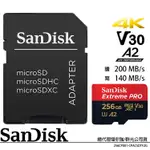 SANDISK EXTREME PRO MICRO SD SDXC 256GB V30 A2 SDSQXCD-256G
