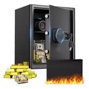 2.5 Cubic Feet Safe Box Fireproof Waterproof, Home Safe with Combination Lock, E