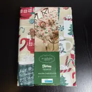 ST. NICHOLAS SQUARE Tahoe Tidings Cup of Cheer Christmas Tablecloth 70 in Round