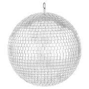 Silver Mirror Disco Ball 295mm Party Decoration with Hanging Ring for Events