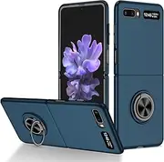 Compatible with Samsung Galaxy Z Flip2 Case Cover,Compatible with Samsung Galaxy Samsung Galaxy Z Flip 2 5G Built-in Ring Magnetic Kickstand Shockproof Phone Case Cover Blue