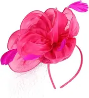 [LIFKOME] Fascinator Headband with Floral Design Stylish for Tea Parties Weddings Special Events Comfortable Lightweight Hair Accessory for Women