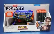 Zuru X Shot Mega Sonic the Hedgehog Menace Gun Blaster Skins Shoots 8 Foam Darts