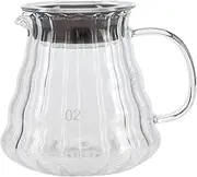 Glass Teapot with Removable Infuser, Coffee Pot High Borosilicate Glass Coffee Maker Kettle Teapot Supply for Home Office (500ml)