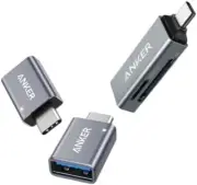 Dual USB C SD Card Reader for High-Speed Data Transfer - 2 Pack