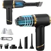 [OMO] Handheld Vacuum Cleaner 15000PA Car Vacuum, 6 in 1 Portable Cordless Vacuum Cleaner Set, USB Rechargeable. Black