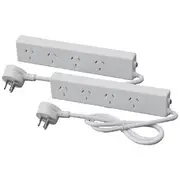 HPM 4 Outlet Powerboard Twin Pack