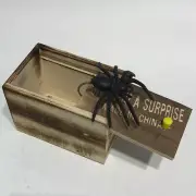 Wooden Prank Spider Scare Box Hidden in Case Trick Play Joke Scarebox Gag Toy