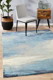 Abode Rug Culture Blue Digital Print Super Soft Abstract Runner Rug