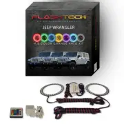 RGB Angel Eye LED Halo kit with IR Remote for 2007-2017 Jeep Wrangler Fog Lights (for: Jeep)