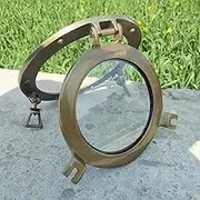 Antique Transparent Porthole 9 Inches Round Window Clear Glass Nautical Window Ship Porthole