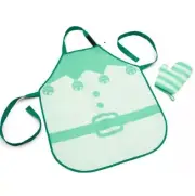 Target Kids Apron mitt Play Set Elf Green Bullseyes Playground Holiday Baking