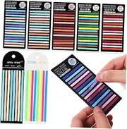 SEWACC 8 Pack Highlighter Strips Fluorescent Sticky Tape for Book Page Markers Annotating Tabs Reading Highlighter Tape