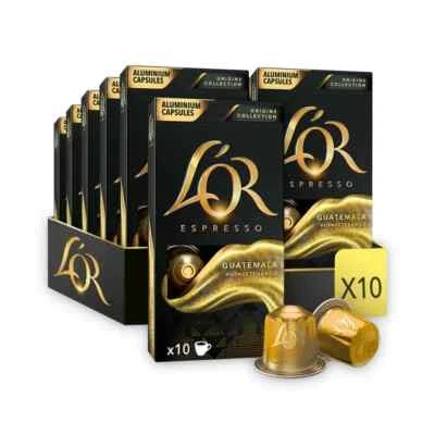 10 x Nespresso L'OR Espresso GUATEMALA 7 - Coffee Pods 10 x 10 Capsules