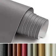 Joy Decor Self Adhesive Leather Repair Patch, 17X60 inch Leather Repair Patch Leather Patches for Furniture, Large Leather Patch Tape for Sofa, Couch, Car Seat, Furniture Dark Grey