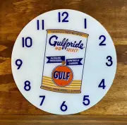 14-3/8" Gulf Gulfpride Round Replacement Clock Face for Pam Style Clock
