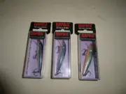 3 Rapala HJ-6 Suspending Minnows 2 1/2" 1/8 oz 2) Silver 1) Tennessee Shad