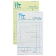 Zions Carbonless Duplicate Restaurant Docket Book