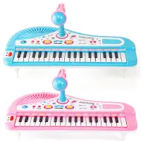 在飛比找蝦皮商城優惠-兒童益智音樂早教玩具 37鍵兒童電子琴帶麥克風電子玩具 女孩