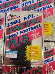 Unopened Pack 1991 NFL Pacific Pro Football Plus Hi-Gloss Cards Premier Edition