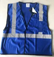 Kishigo Blue Safety / Security Reflective mesh vest - Enhanced visibility B121