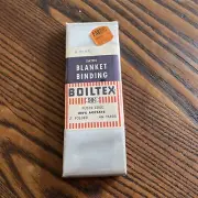 Vtg Boiltex Satin Blanket Binding 4 3/4 yds Light blue 100% Acetate 2” folded
