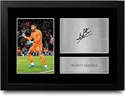 HWC Trading Robert Sanchez Chelsea Gifts Printed Signed Autograph Picture for Football Fans and Supporters - A4 Framed