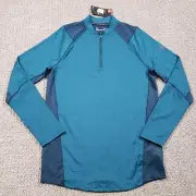 Under Armour Mens Medium Green MK1 1/4 Zip Fitted Heatgear Long Sleeve Athletic